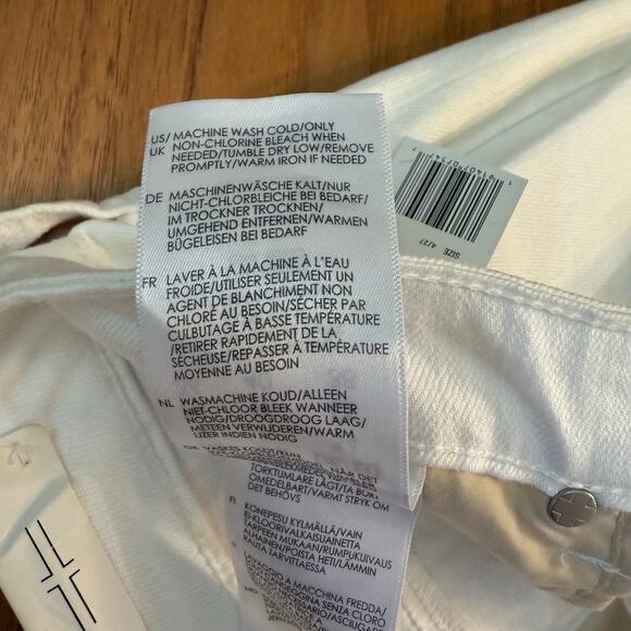 Liverpool White Denim Maya Crop Size 4 / 27 NWT Fray Split Hem Grommet - Picture 14 of 14